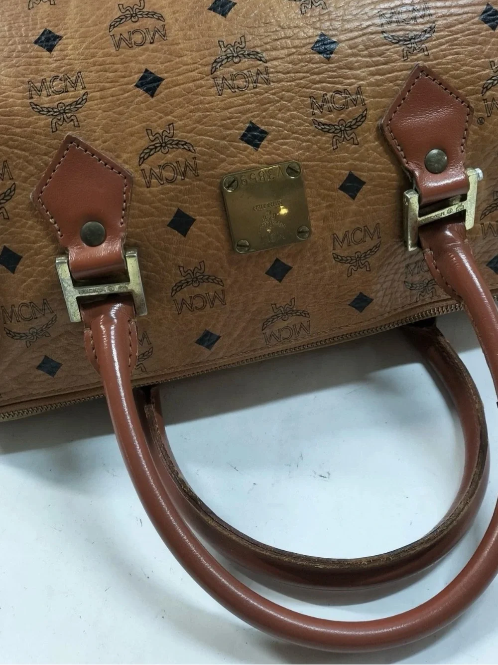 MCM Handbag Brown Leather - Picture 11 of 14